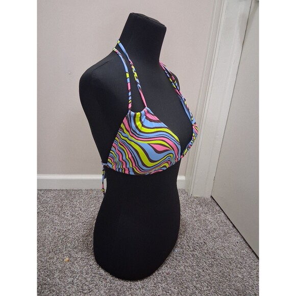 NWT Women's Full Tilt Wavy Double Triangle Bikini Top, Size XL - Picture 6 of 9